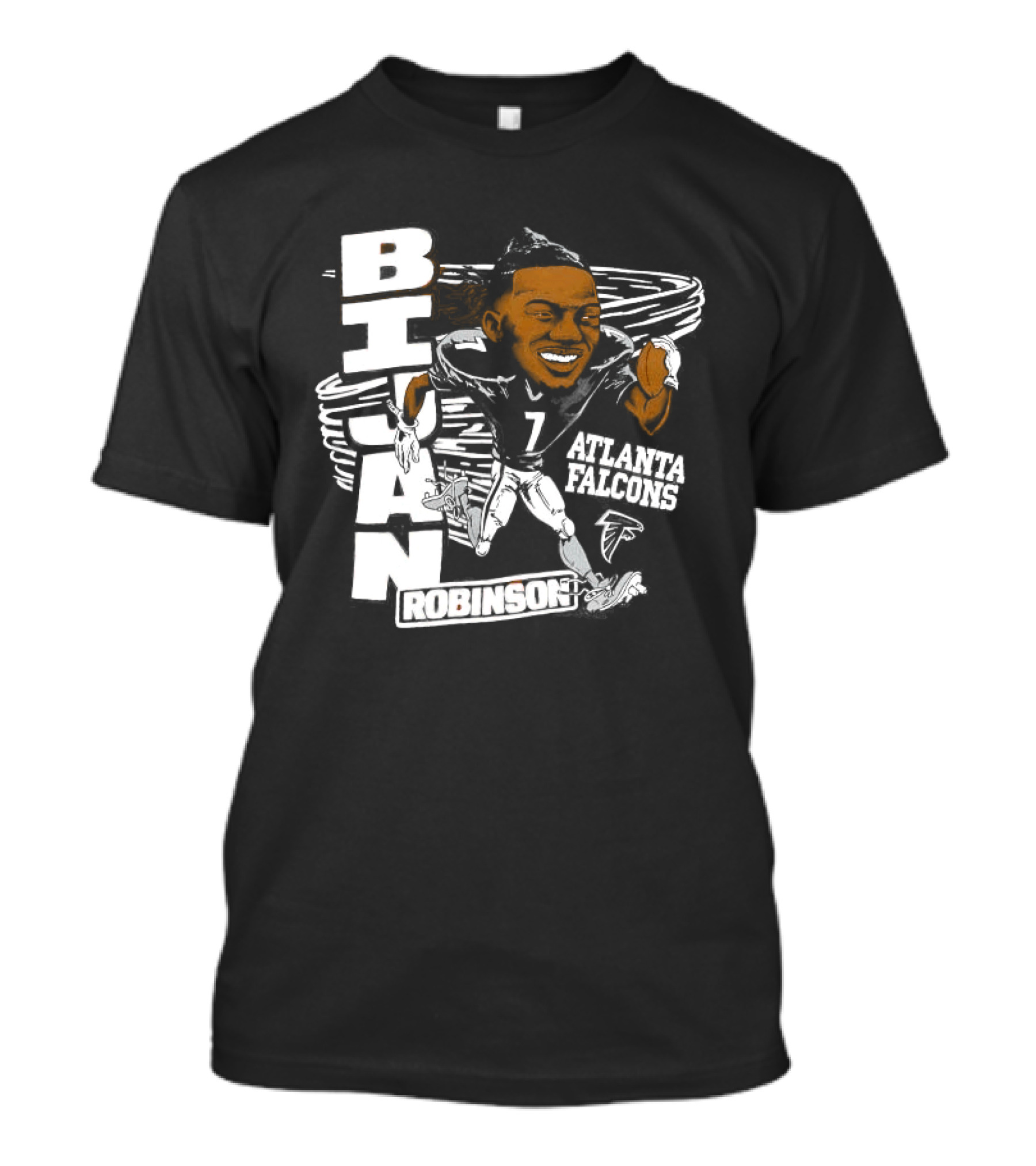Bijan Robinson Atlanta Falcons Caricature 2025 T-Shirt