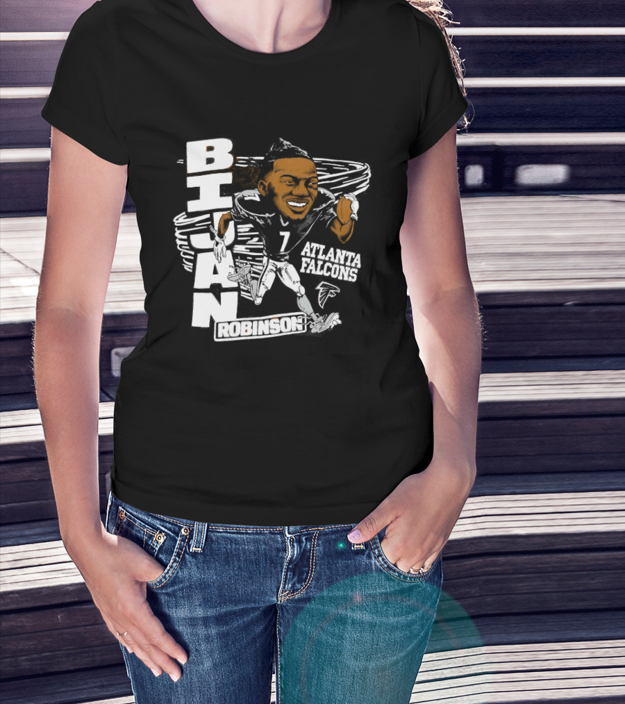 Bijan Robinson Atlanta Falcons Caricature 2025 T-Shirt