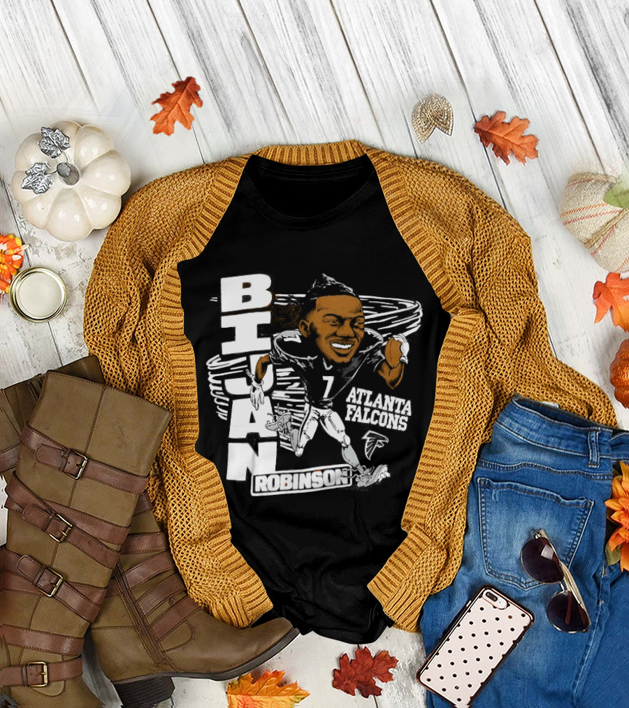Bijan Robinson Atlanta Falcons Caricature 2025 T-Shirt