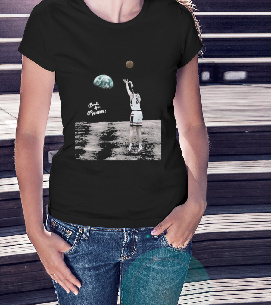 Braylon Mullins UConn Moon Shot Basketball Slam Dunk T-Shirt