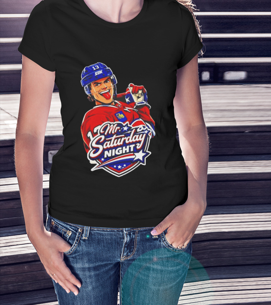 Mr. Saturday Night Cole Caufield Montreal Canadiens Hockey Player Celebration T-Shirt