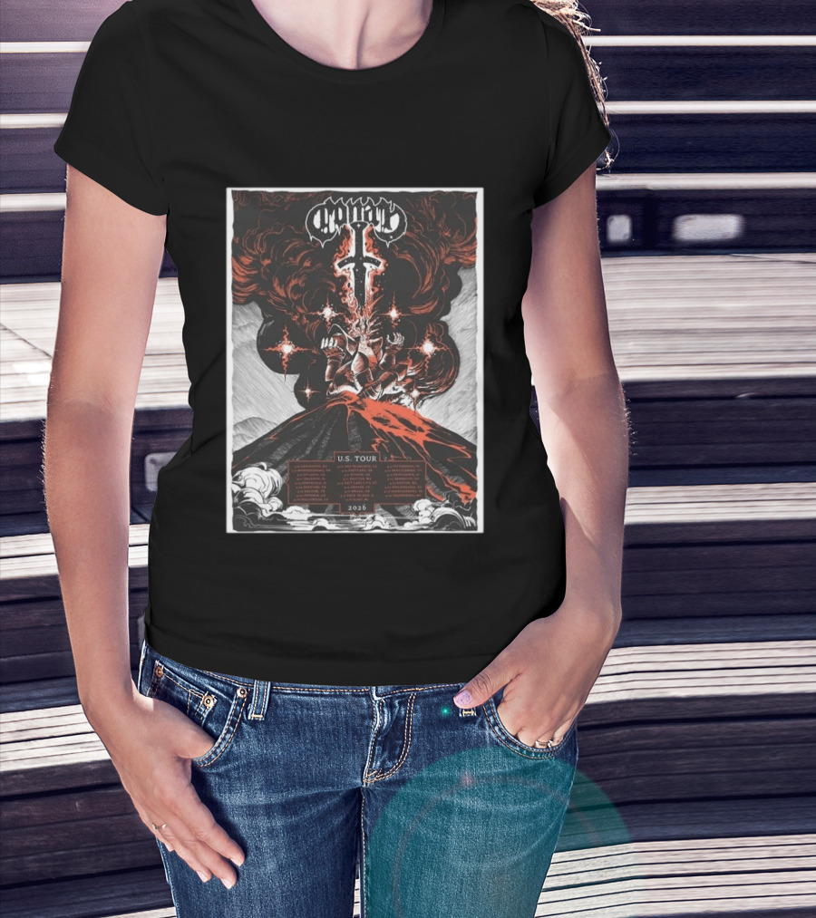Conan US Tour 2026 Volcanic Knight Imagery City Dates T-Shirt