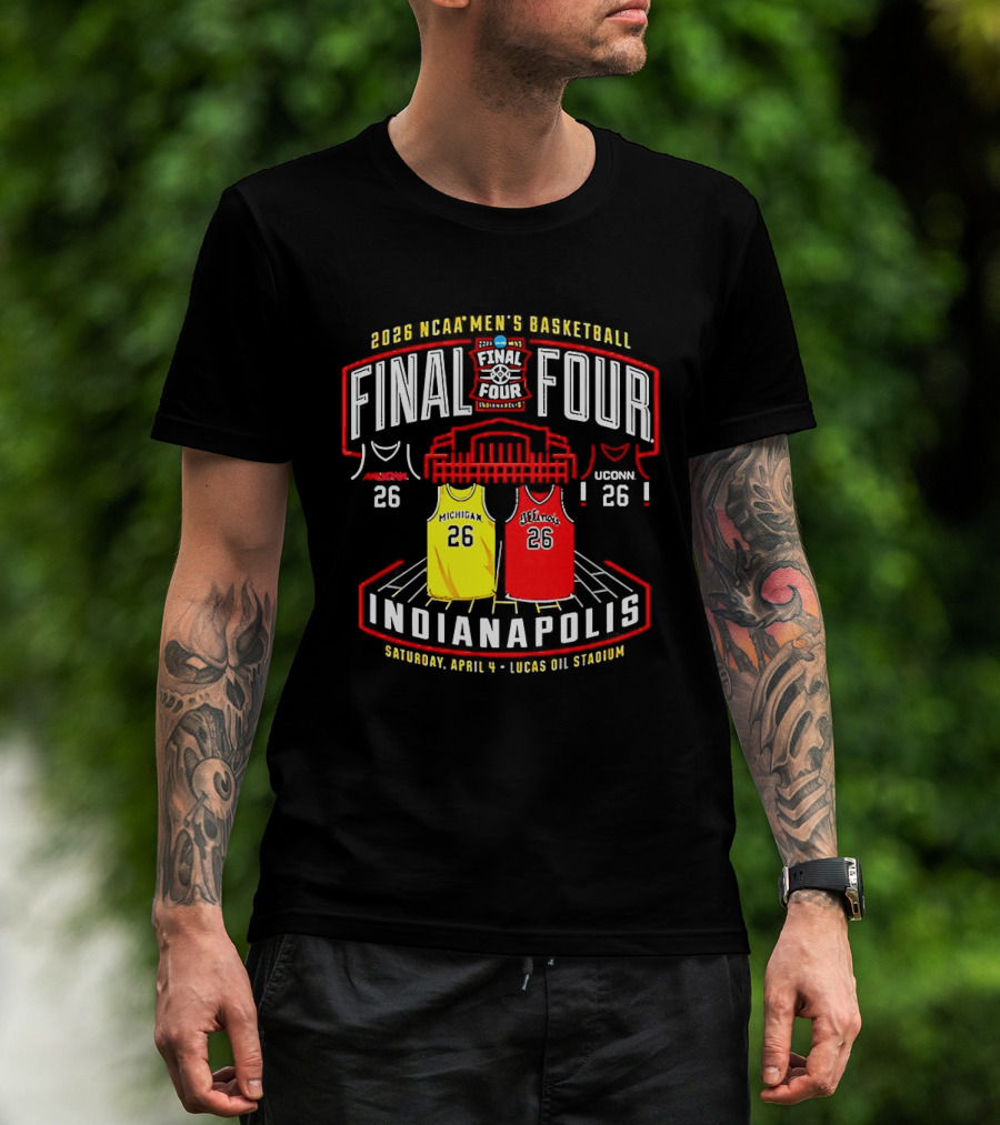 2026 NCAA Men's Basketball Final Four Indianapolis Lucas Oil Stadium Jerseys T-Shirt