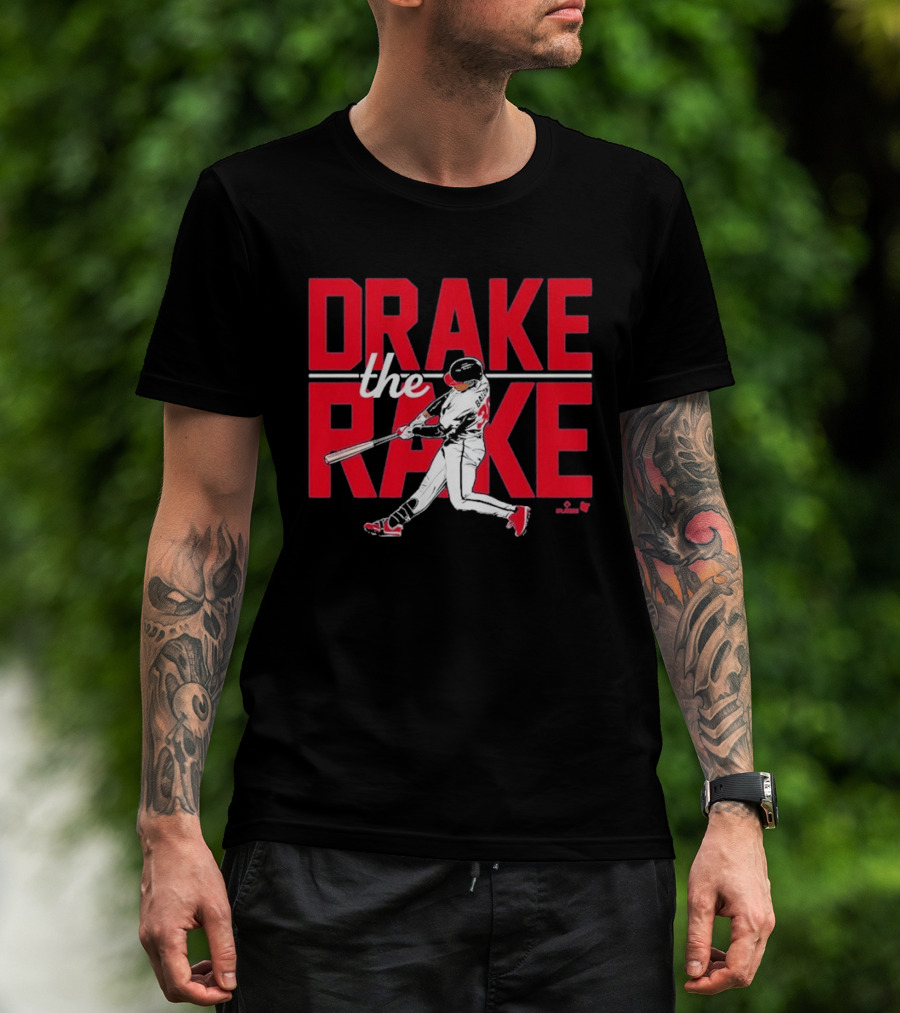 Drake Baldwin The Rake Baseball Player Swinging Bat T-Shirt
