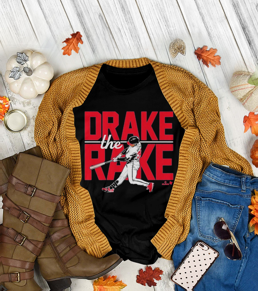 Drake Baldwin The Rake Baseball Player Swinging Bat T-Shirt