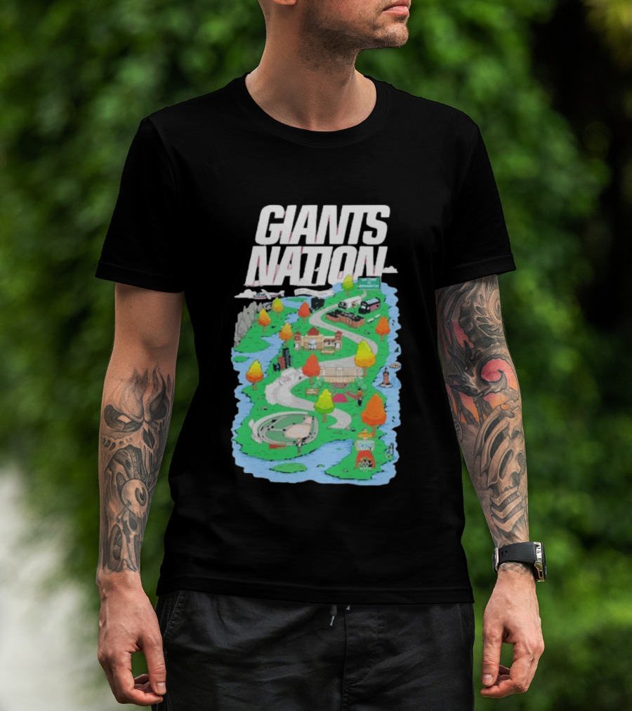 New York Giants Nation Roadmap Scenic Tour T-Shirt