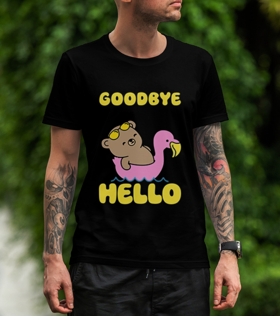 Goodbye Seasonal Depression Hello Body Dysmorphia Bear On Flamingo 2026 T-Shirt