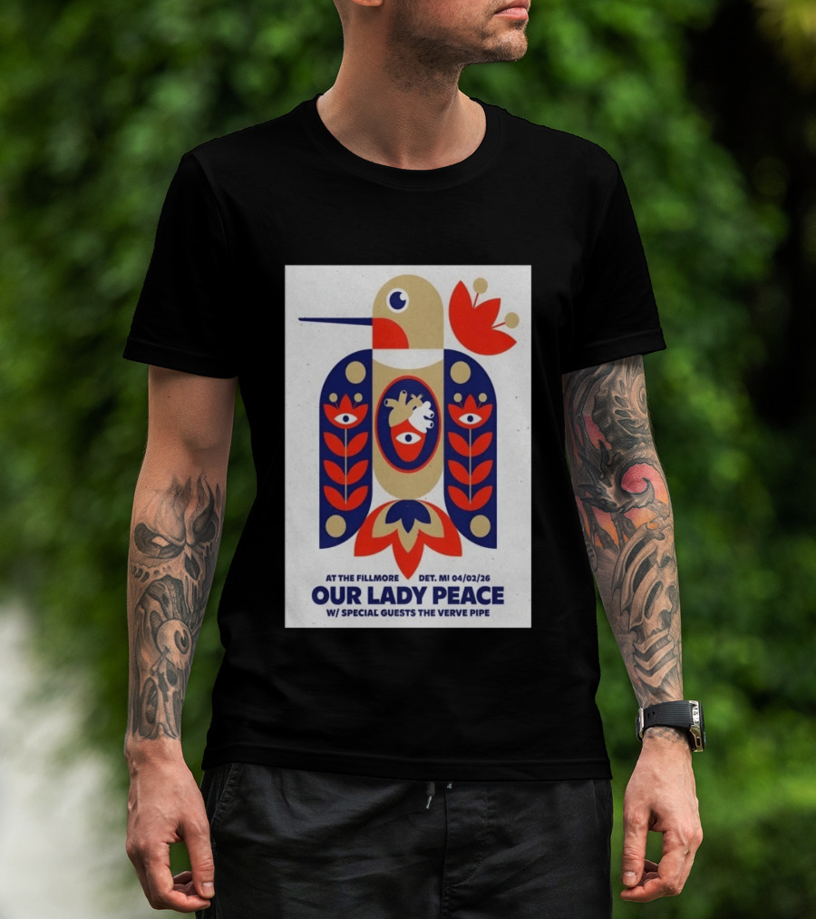 Our Lady Peace At The Fillmore Detroit April 2 2026 With Special Guests The Verve Pipe T-Shirt