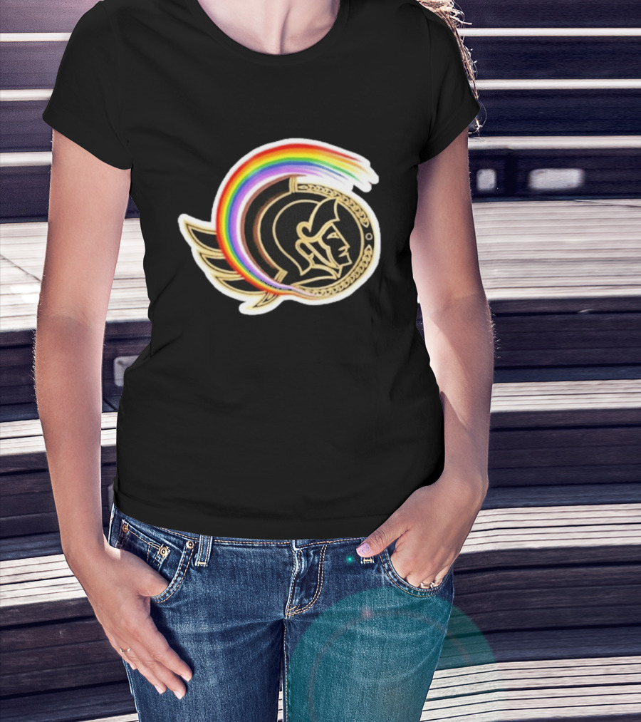Rachel Reid Ottawa Senators Pride Night Rainbow T-Shirt