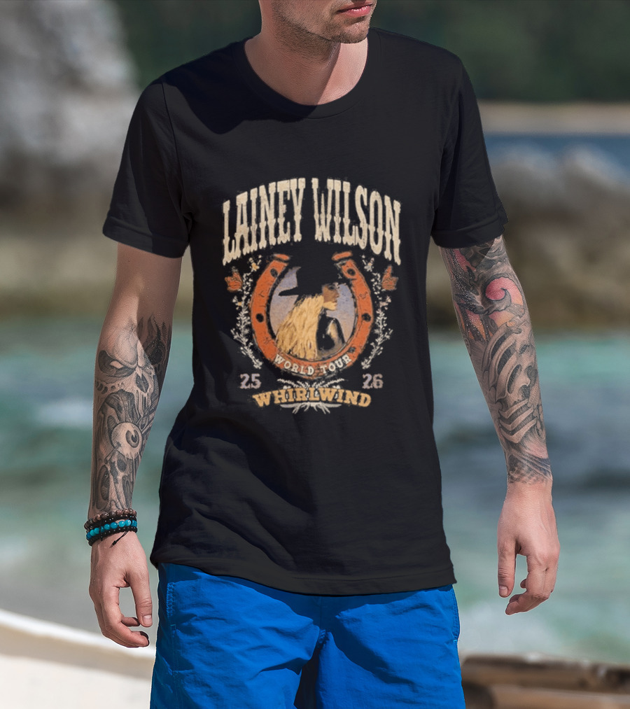 Lainey Wilson World 2023 Whirlwind Horseshoe 2526 T-Shirt