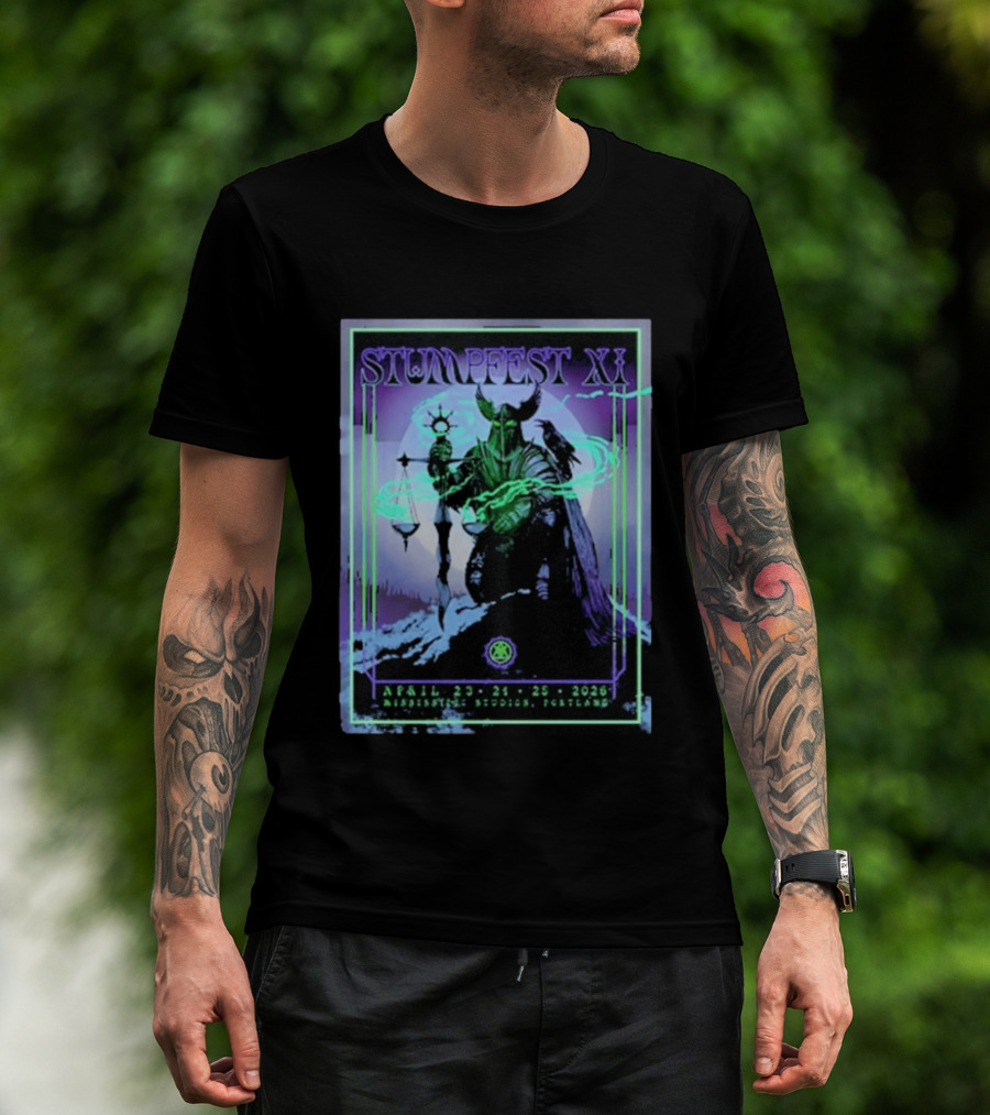 Stumpfest XI Concert Tour April 23 24 25 2026 Mississippi Studios Portland Viking Raven Mythology T-Shirt