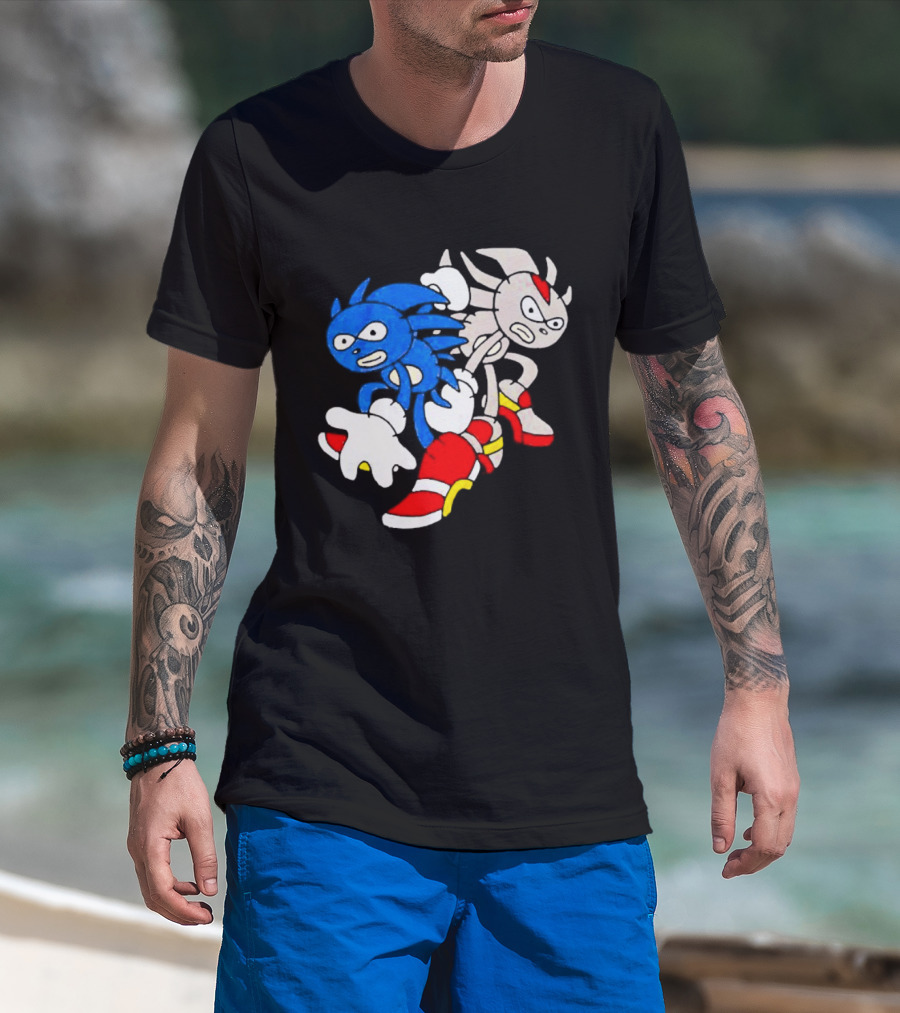 The Hedgehog Sanic And Shedew Adventure Meme Humor T-Shirt
