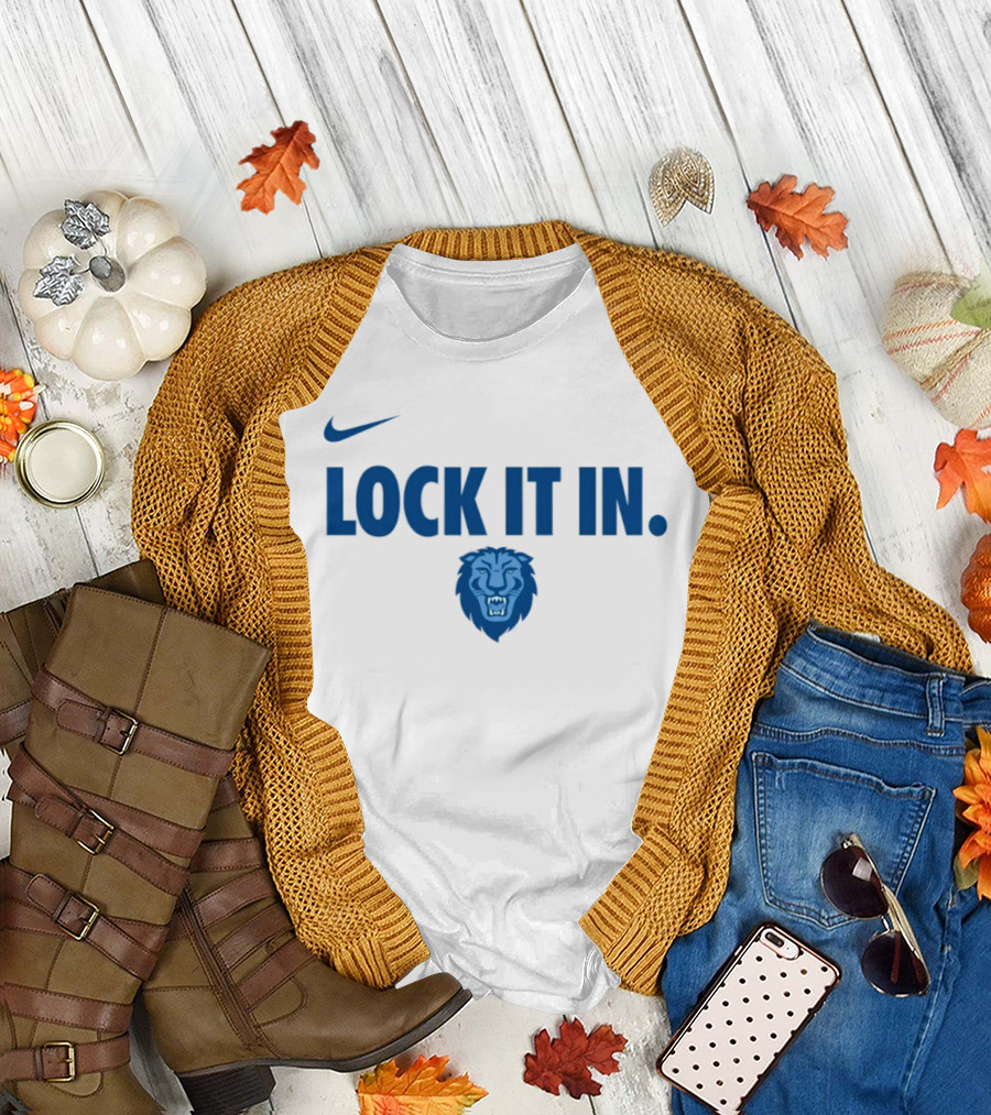 Nike Columbia Lions Lock It In NCAA Sportswear T-Shirt