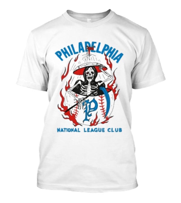 Philadelphia Heavyslime Skeleton P National League Club T-Shirt