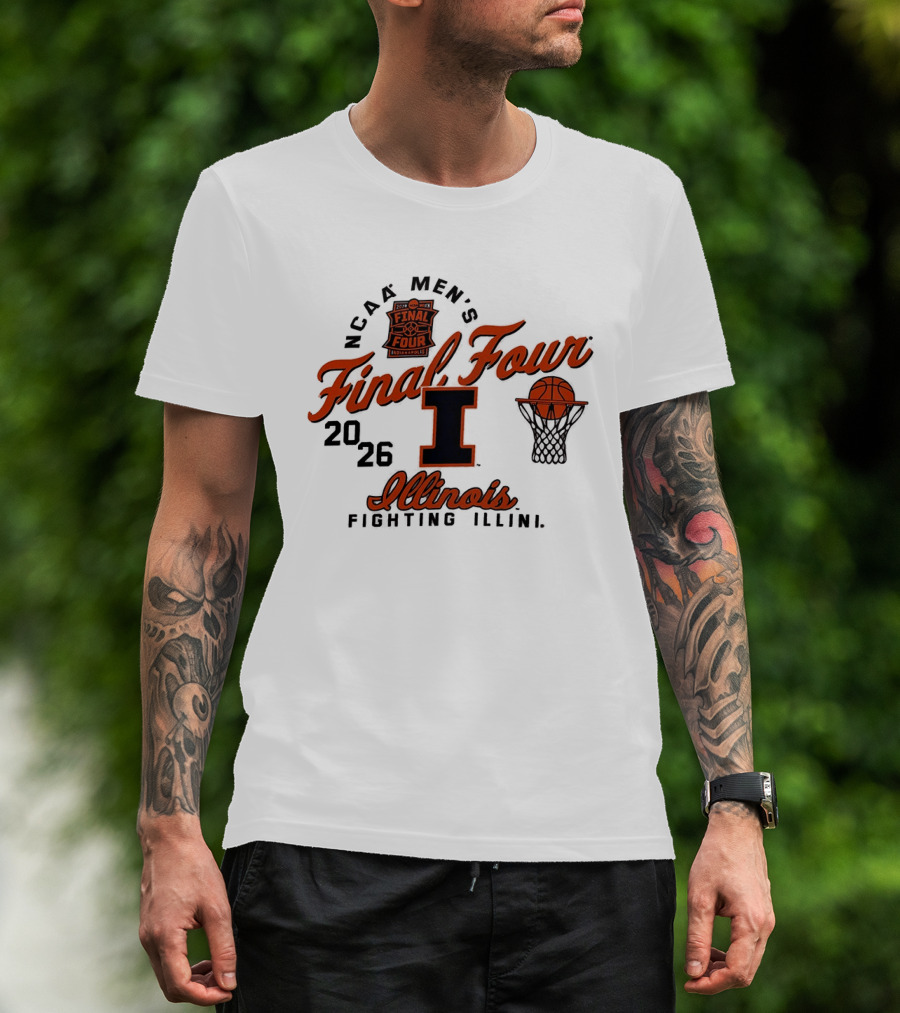 NCAA Men's Final Four 2026 Illinois Fighting Illini Basketball Indianapolis T-Shirt