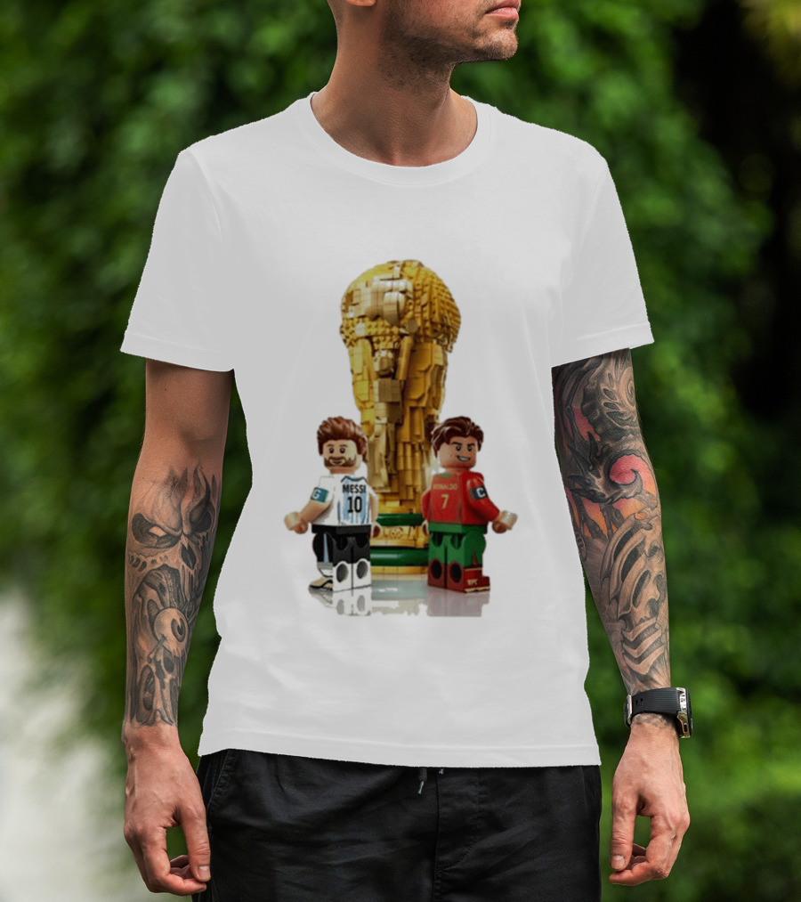 LEGO Football Legends Messi Ronaldo FIFA World Cup 2026 Mini Figures T-Shirt