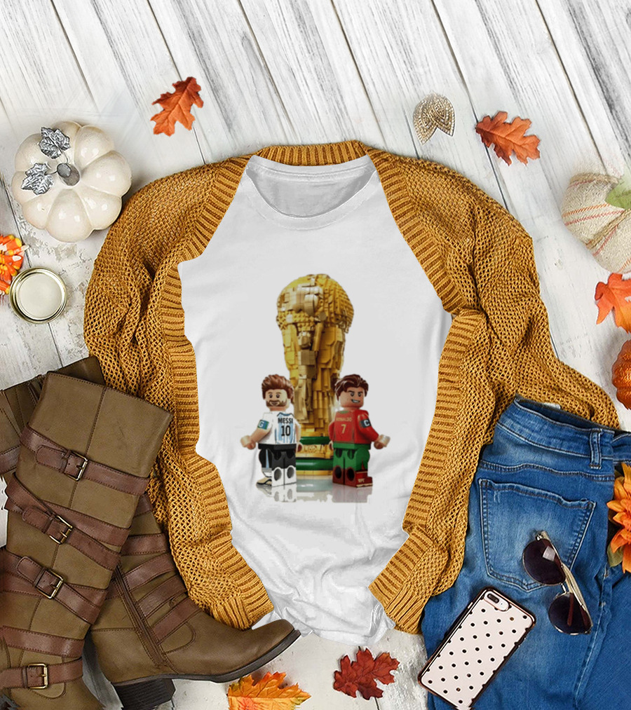LEGO Football Legends Messi Ronaldo FIFA World Cup 2026 Mini Figures T-Shirt