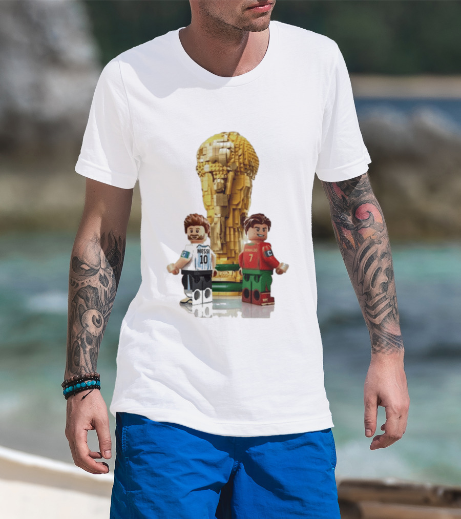 LEGO Football Legends Messi Ronaldo FIFA World Cup 2026 Mini Figures T-Shirt