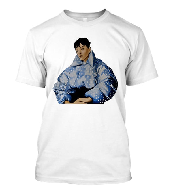 Lily Allen West End Girl Blue Polka Dot Puffer Jacket Style Fashion T-Shirt