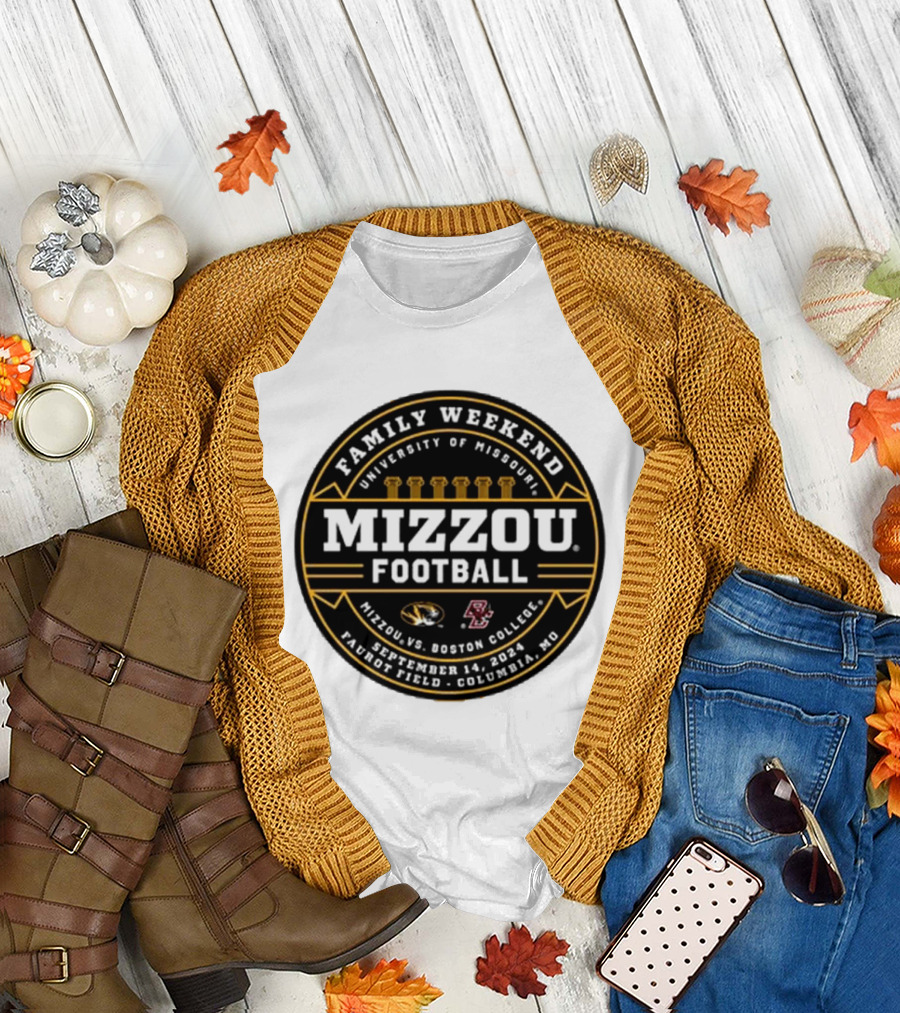 Family Weekend University of Missouri Mizzou Football vs Boston College September 14 2024 Faurot Field Columbia MO T-Shirt