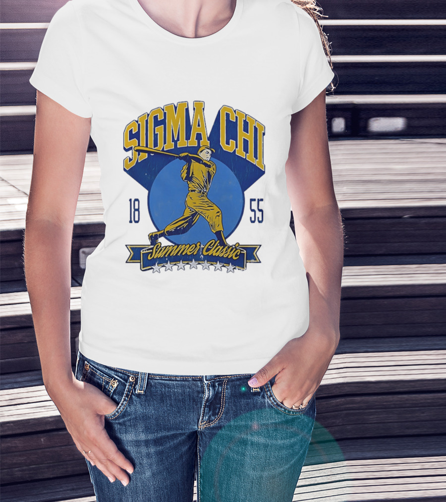 Sigma Chi Baseball Player Summer Classic 1855 T-Shirt