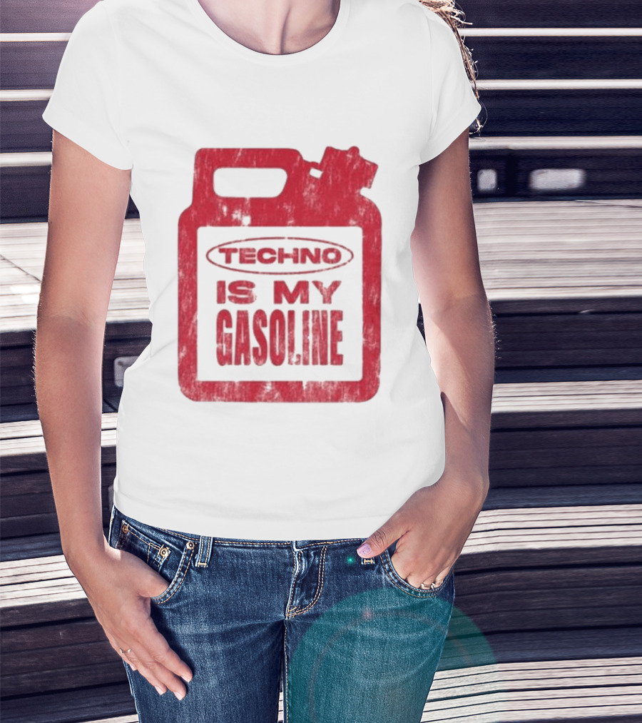 Techno Is My Gasoline Red Fuel Can T-Shirt