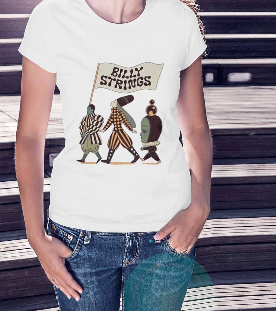 Billy Strings Spring Tour 2026 Parade Marching Characters With Dates T-Shirt