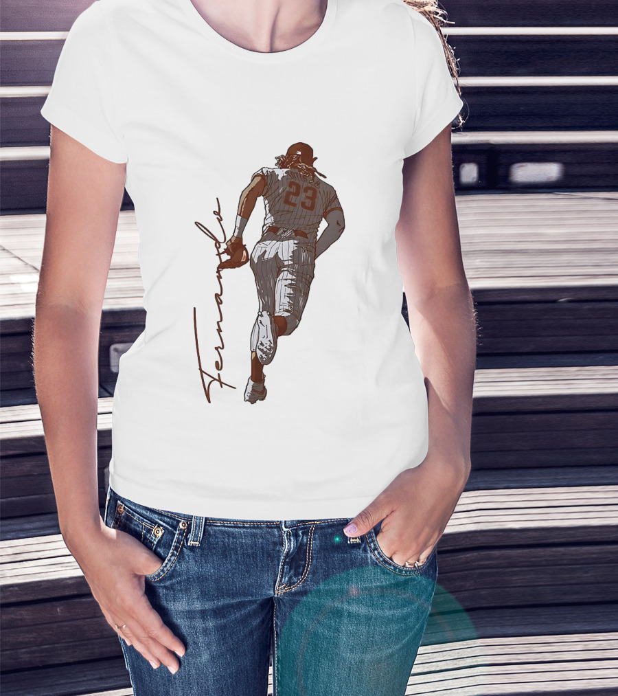 Fernando Tatis Jr. 23 San Diego Padres Baseball Ink Drawing T-Shirt
