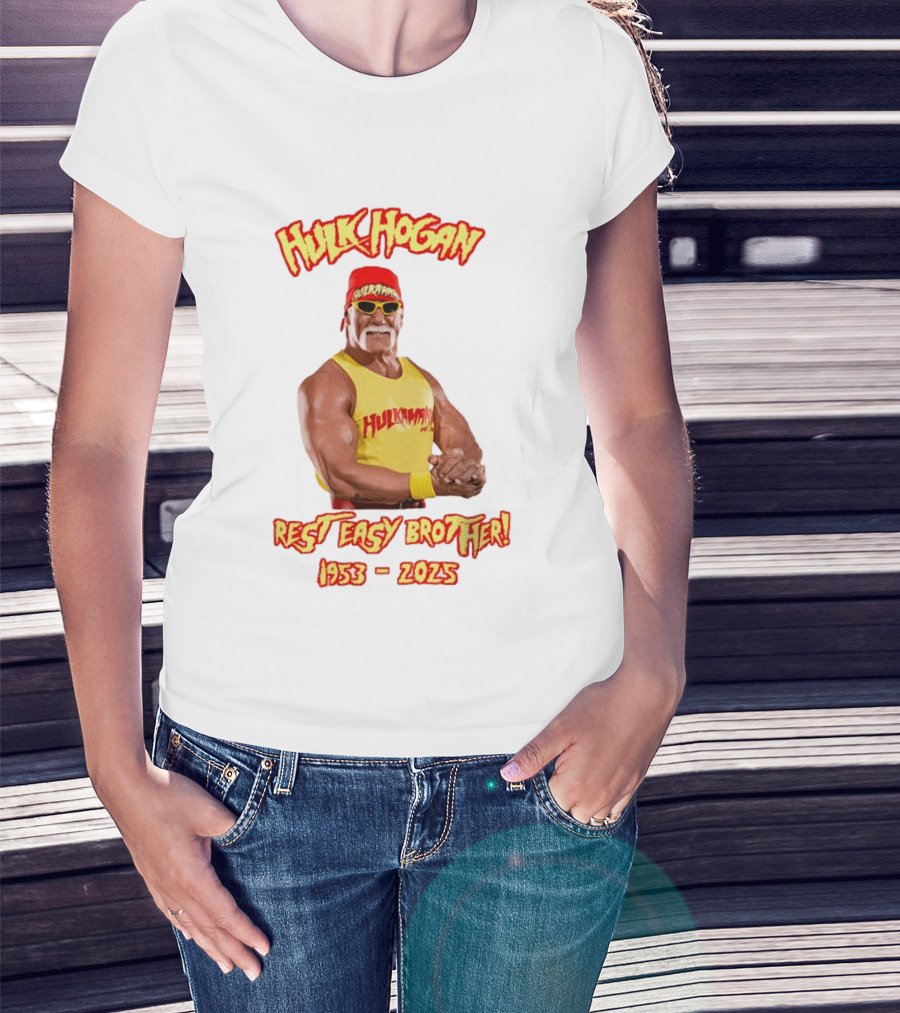 Hulk Hogan Rest Easy Brother 1953 2025 T-Shirt