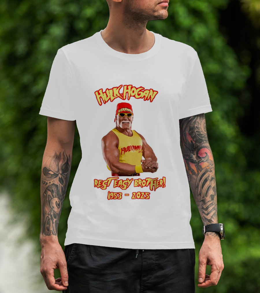 Hulk Hogan Rest Easy Brother 1953 2025 T-Shirt