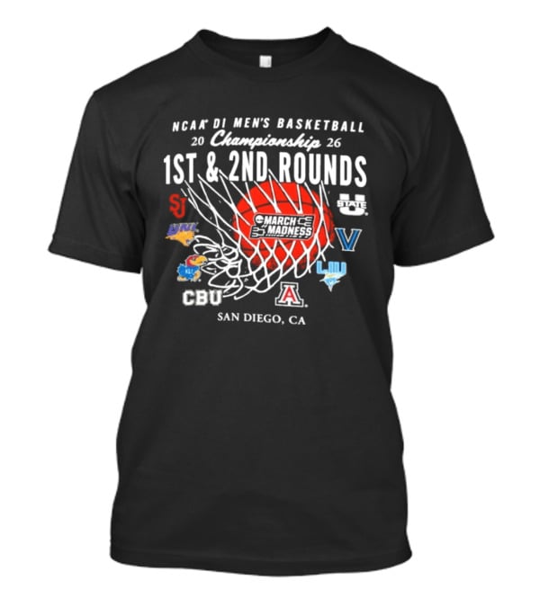 NCAA DI Men's Basketball 2026 Championship 1st 2nd Rounds San Diego CA T-Shirt