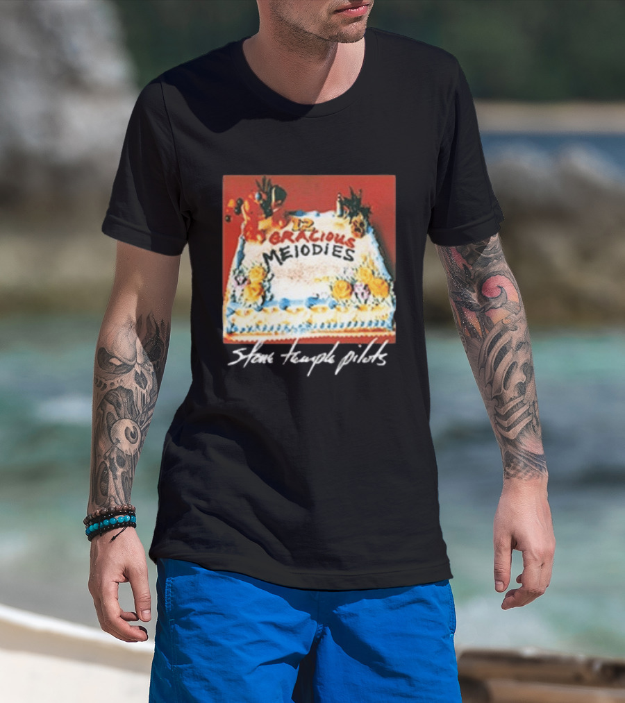 Stone Temple Pilots 12 Gracious Melodies Cake Art 30th Anniversary T-Shirt