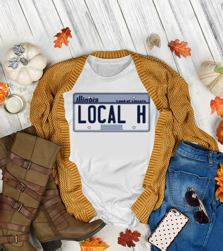 Illinois Local H Land of Lincoln License Plate T-Shirt