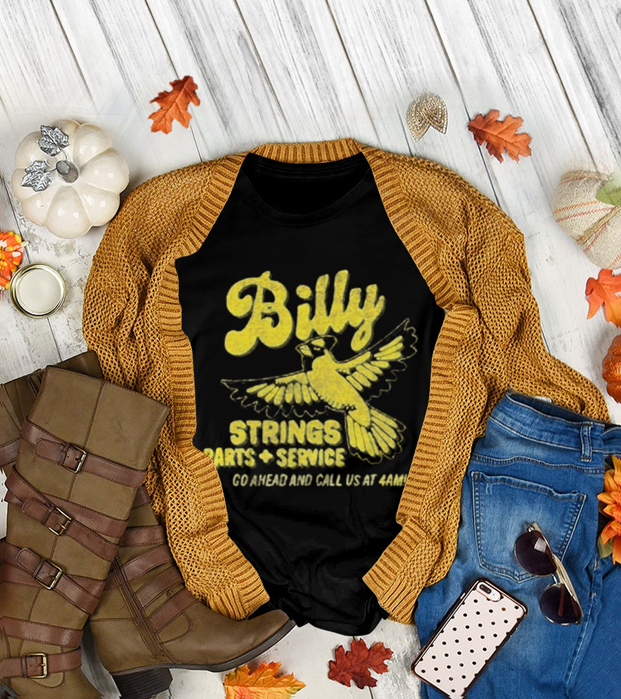 Billy Strings Parts and Service Band Garage Serviced and Call Us at 4201 T-Shirt