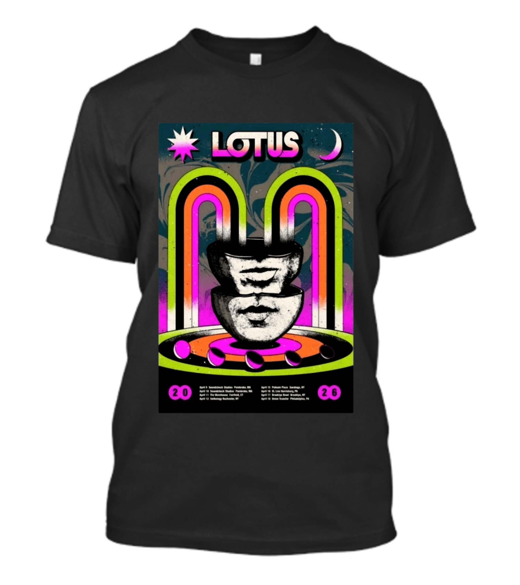 Lotus Spring 2026 Tour Dates Soundcheck Theater Fibonacci Soundstage Photon Plaza Stage Theatre T-Shirt