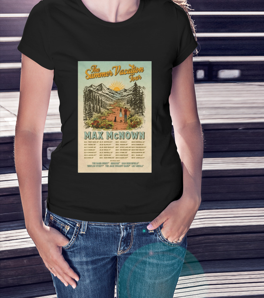 The Summer Vacation Tour 2026 Max McNown Concert Dates And Locations T-Shirt