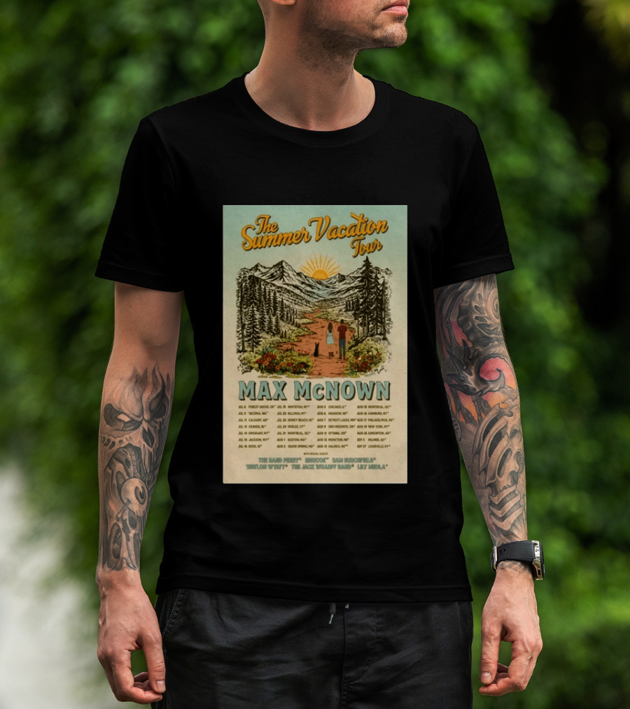 The Summer Vacation Tour 2026 Max McNown Concert Dates And Locations T-Shirt