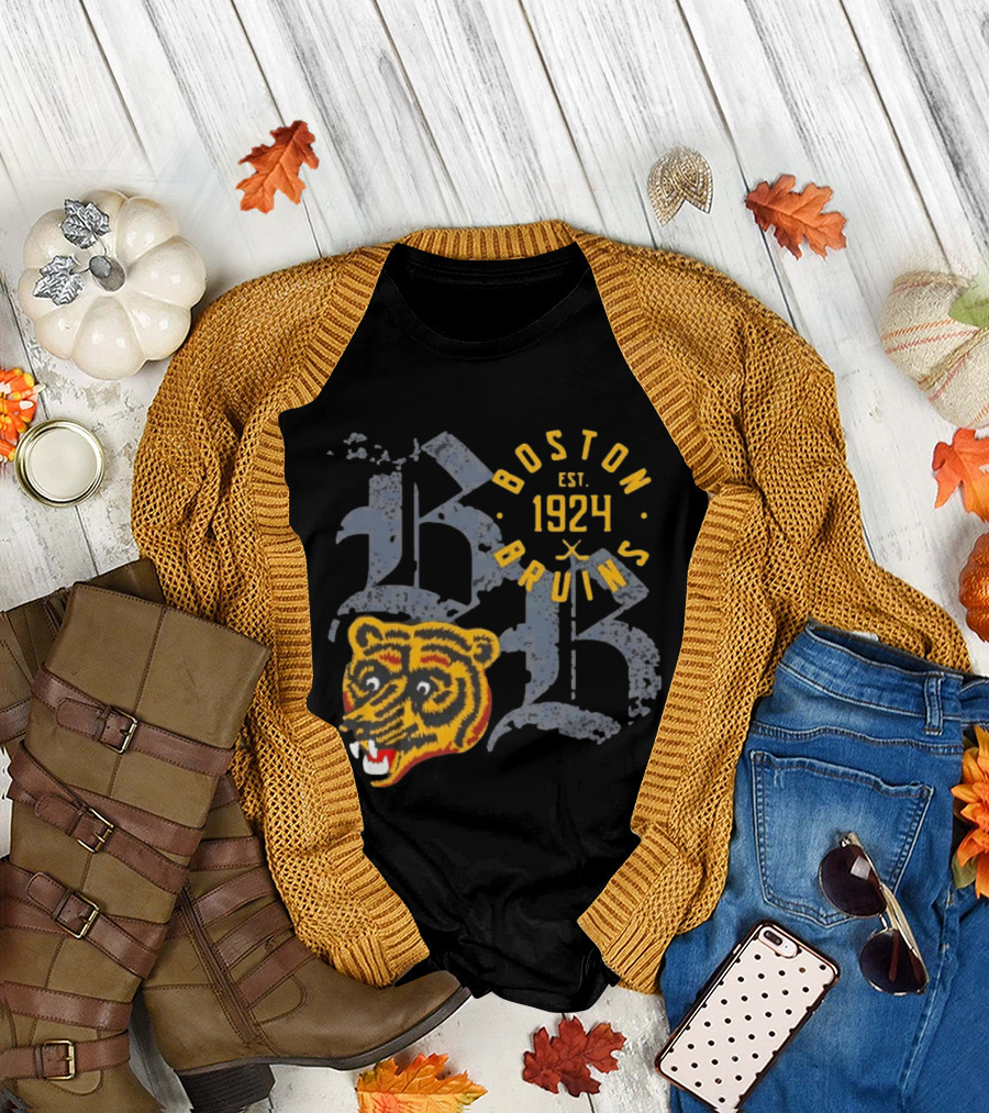 Boston Bruins EST 1924 Long Haul Classic Team Bear T-Shirt