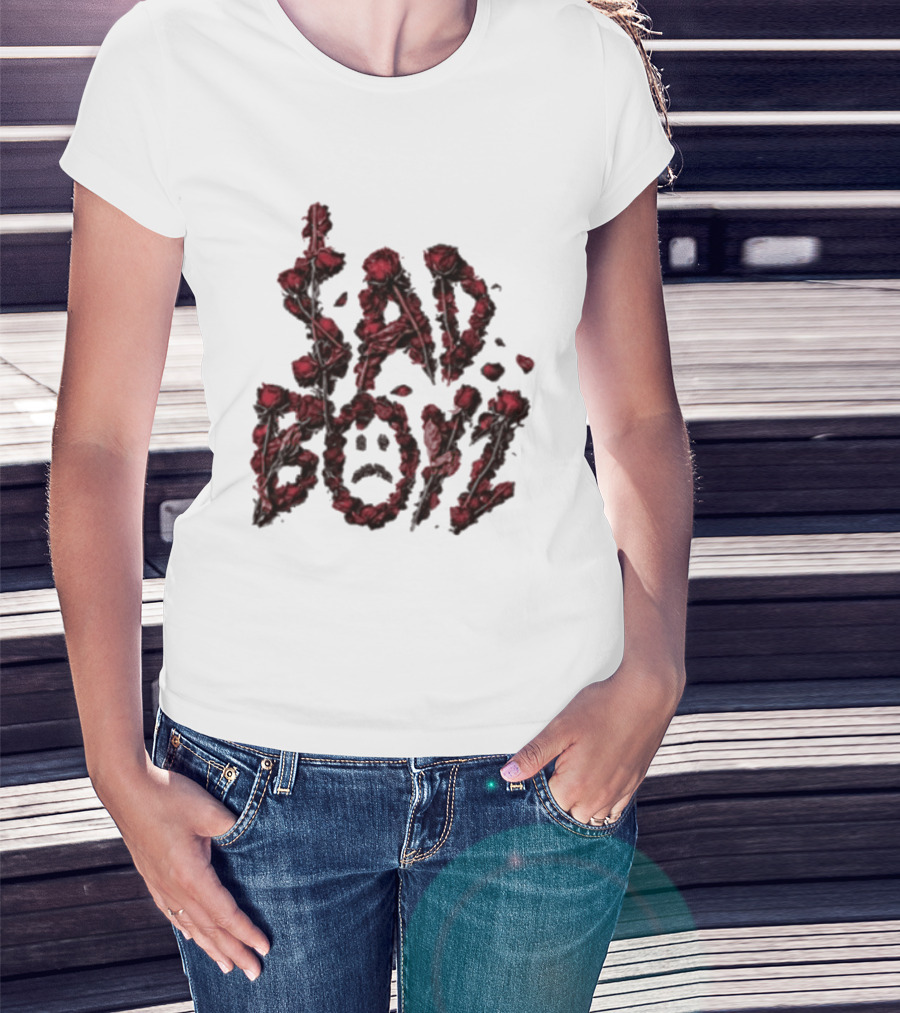Sad Boyz Rose Petals Face T-Shirt