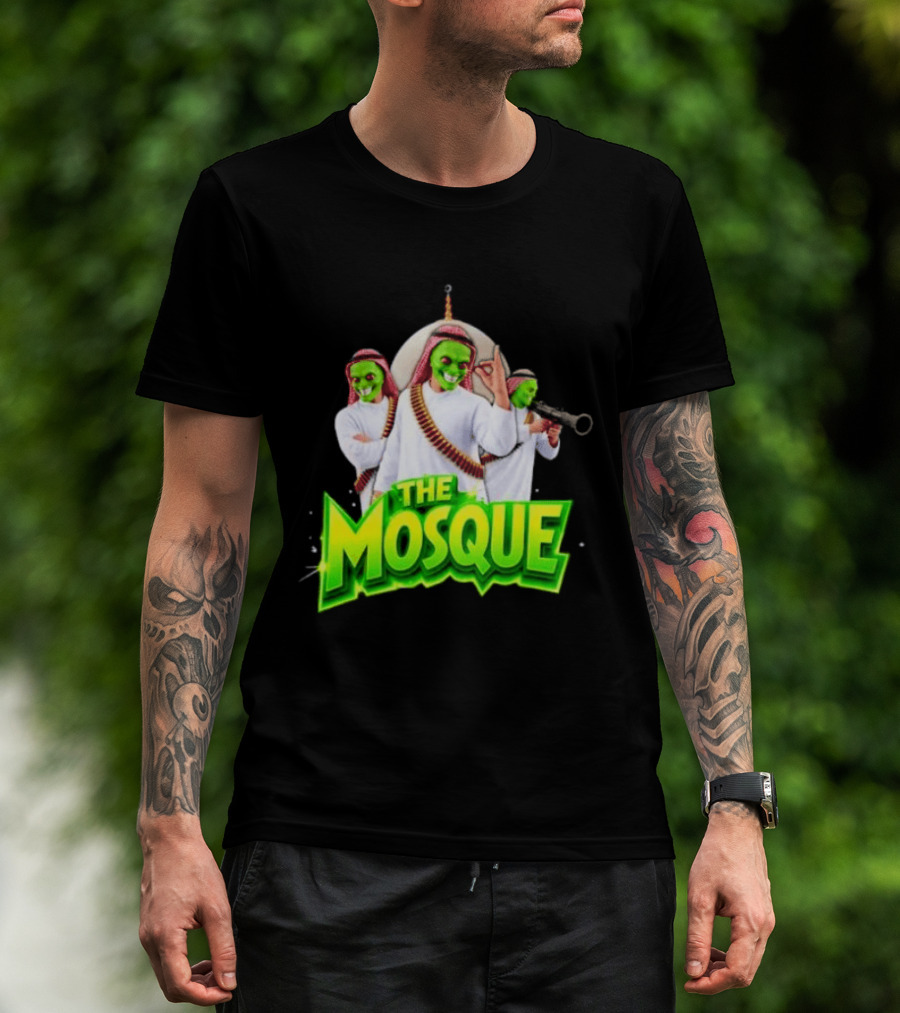 The Mosque Mask Green Faces Characters T-Shirt