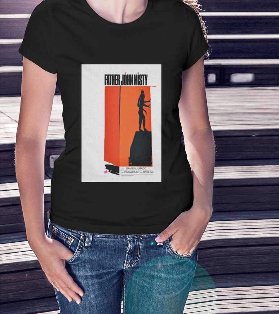 Father John Misty Seattle April 3 4 2026 Featuring Damien Jurado At Paramount Theater T-Shirt