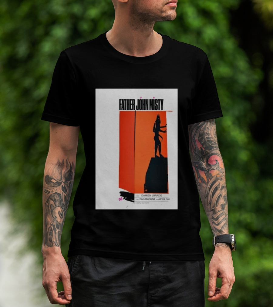 Father John Misty Seattle April 3 4 2026 Featuring Damien Jurado At Paramount Theater T-Shirt