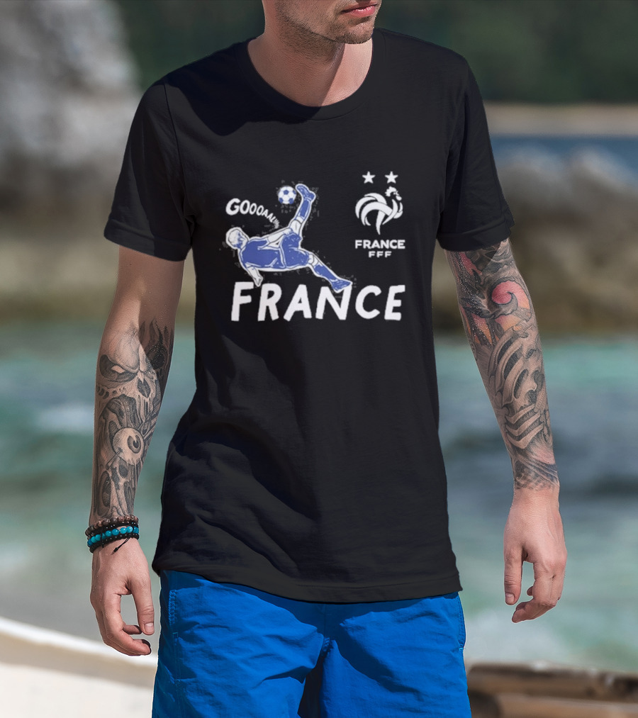 FRANCE National Team FFF Goool Soccer Star Navy T-Shirt
