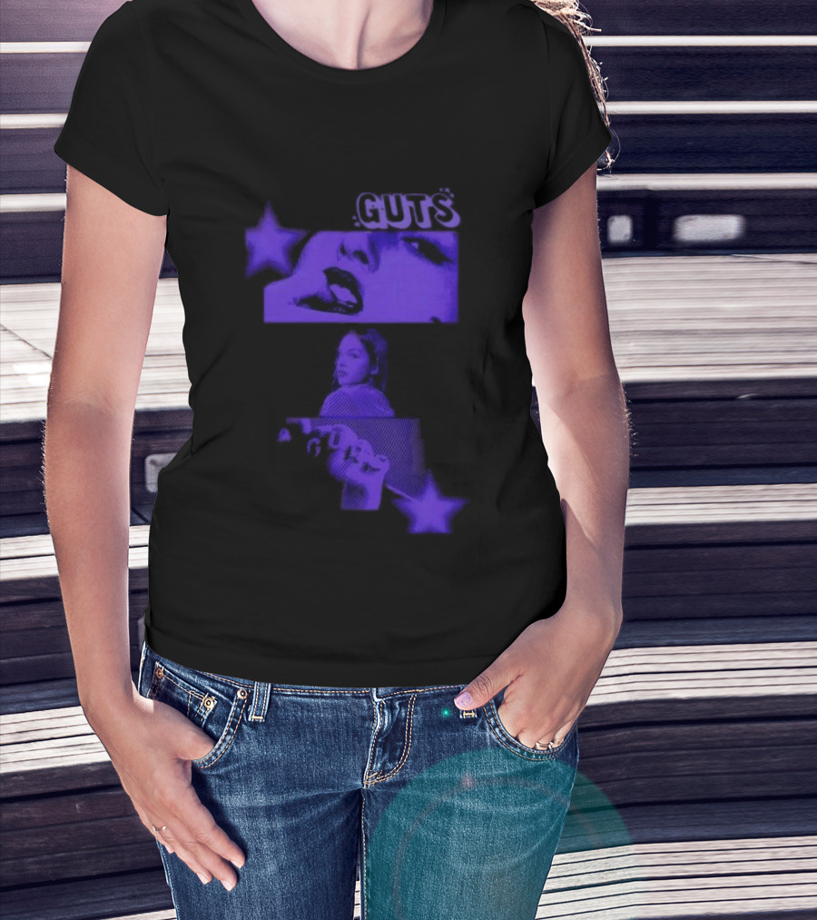 GUTS Olivia Rodrigo Album Cover Aesthetic Stars T-Shirt