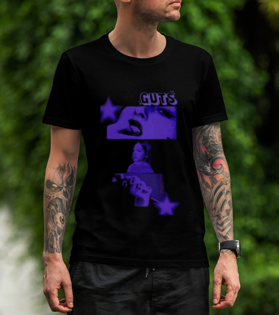 GUTS Olivia Rodrigo Album Cover Aesthetic Stars T-Shirt