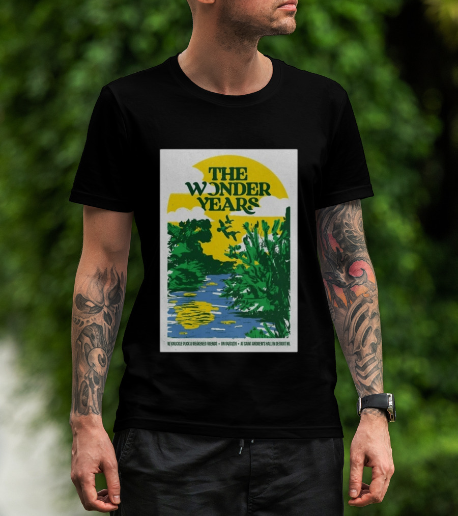 The Wonder Years St Andrew's Hall Detroit Michigan April 3 2026 Knuckle Puck Weakened Friends T-Shirt