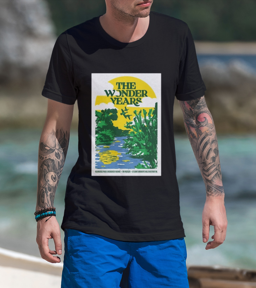 The Wonder Years St Andrew's Hall Detroit Michigan April 3 2026 Knuckle Puck Weakened Friends T-Shirt