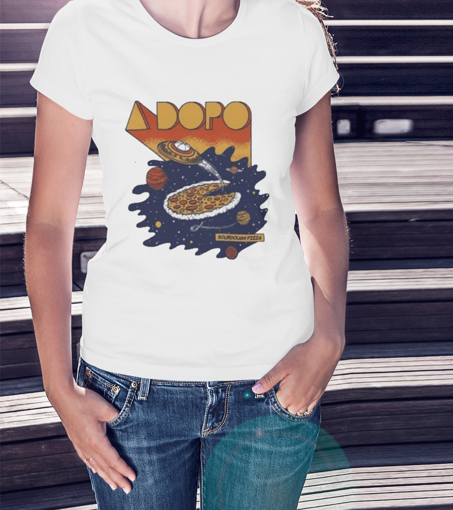 A Dopo UFO Sourdough Pizza Space Adventure T-Shirt
