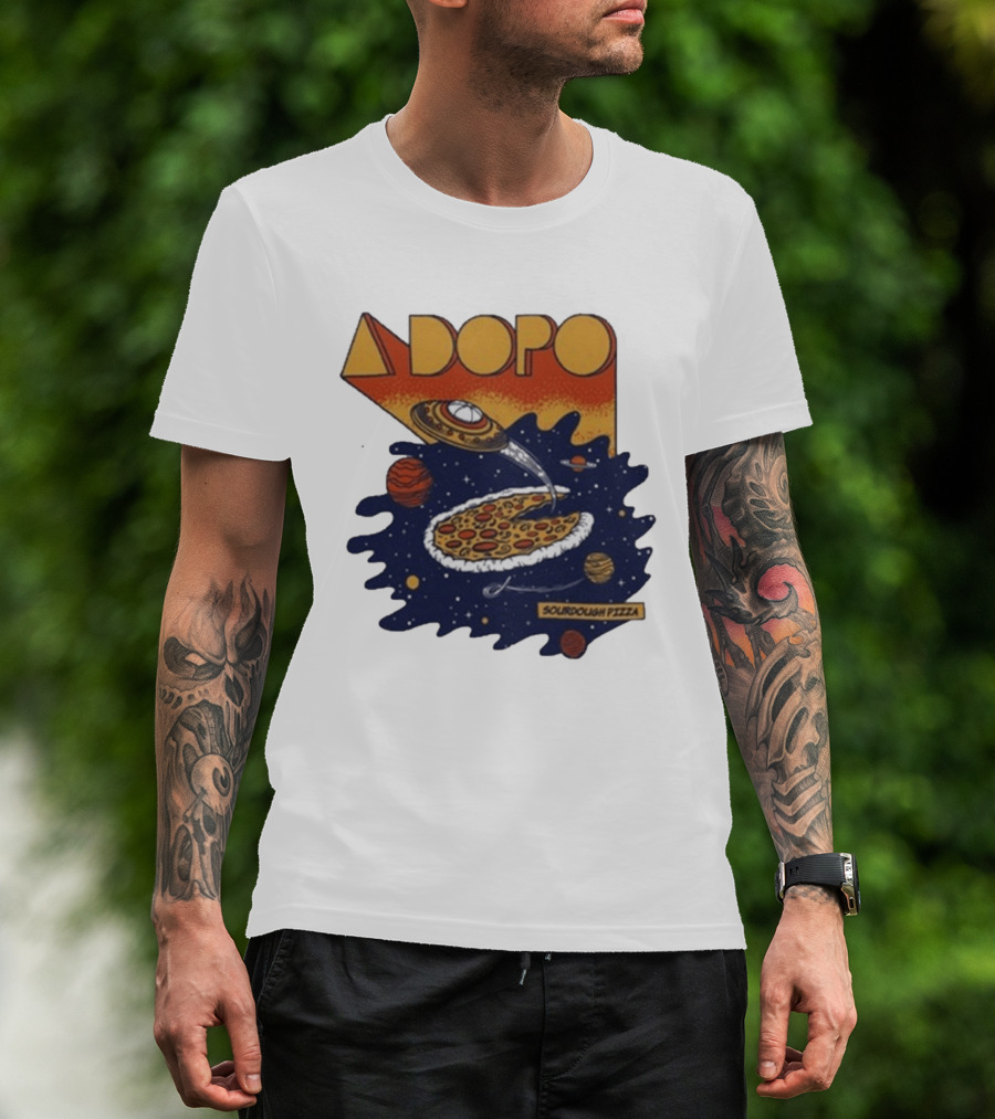A Dopo UFO Sourdough Pizza Space Adventure T-Shirt