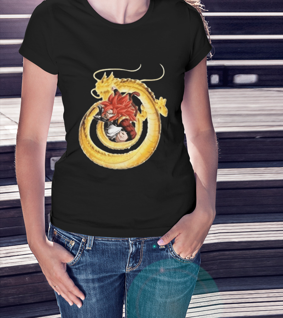 Dragon Ball Games Battle Hour 2026 Dokkan Battle Super Saiyan 4 Gogeta Shenron T-Shirt